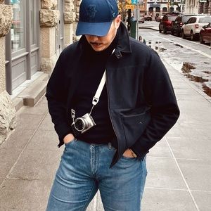 FILSON Navy Wool Work Jacket M Medium